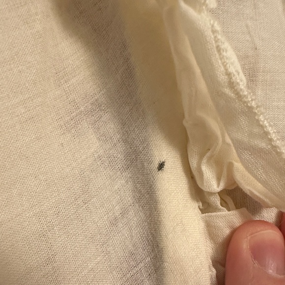 Boho Chic ✨ Calypso St. Barth Cream & Red Embroidered Ruffle Blouse – Size small - Picture 9 of 11